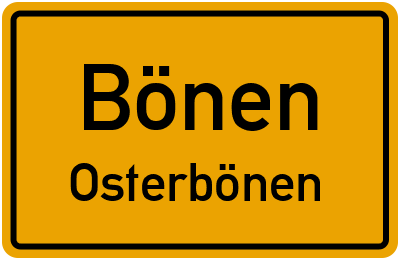 Straßenverzeichnis Bönen Osterbönen