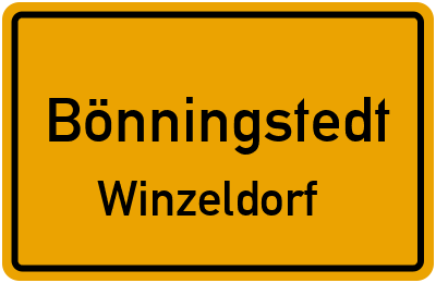 Straßenverzeichnis Bönningstedt Winzeldorf