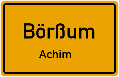 Straßenverzeichnis Börßum Achim