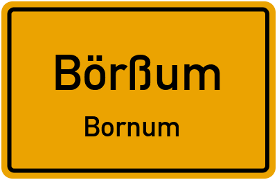 Straßenverzeichnis Börßum Bornum
