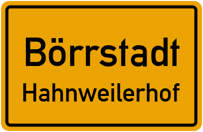 Straßenverzeichnis Börrstadt Hahnweilerhof
