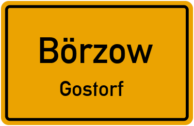 Straßenverzeichnis Börzow Gostorf