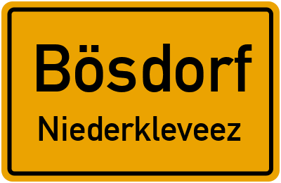 Straßenverzeichnis Bösdorf Niederkleveez