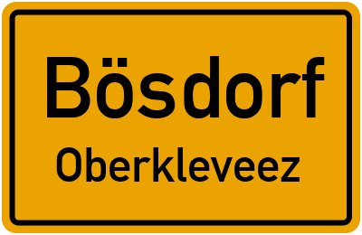 Straßenverzeichnis Bösdorf Oberkleveez