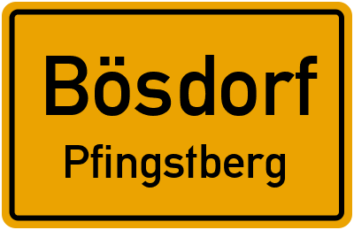 Straßenverzeichnis Bösdorf Pfingstberg