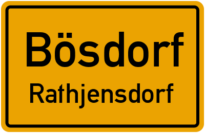 Straßenverzeichnis Bösdorf Rathjensdorf