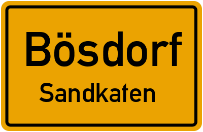 Straßenverzeichnis Bösdorf Sandkaten
