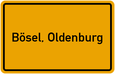 Ortsschild von Gemeinde Bösel, Oldenburg in Niedersachsen