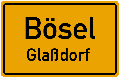 Ortsschild Bösel Glaßdorf