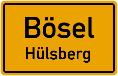Ortsschild Bösel Hülsberg
