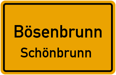 Straßenverzeichnis Bösenbrunn Schönbrunn