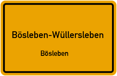 Straßenverzeichnis Bösleben-Wüllersleben Bösleben