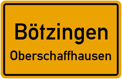 Straßenverzeichnis Bötzingen Oberschaffhausen