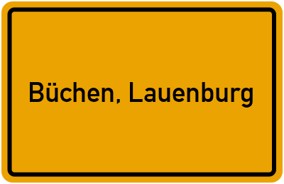 Ortsschild von Gemeinde Büchen, Lauenburg in Schleswig-Holstein
