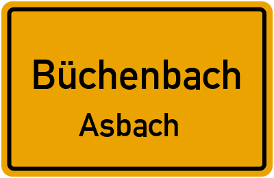 Ortsschild Büchenbach Asbach