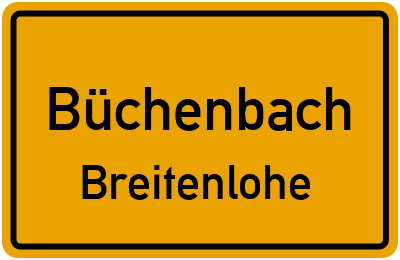 Ortsschild Büchenbach Breitenlohe