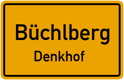 Ortsschild Büchlberg Denkhof
