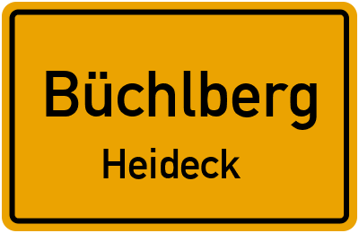Ortsschild Büchlberg Heideck