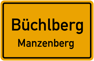 Ortsschild Büchlberg Manzenberg