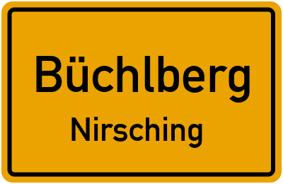 Ortsschild Büchlberg Nirsching