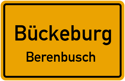 Ortsschild Bückeburg Berenbusch