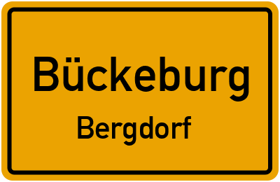 Ortsschild Bückeburg Bergdorf