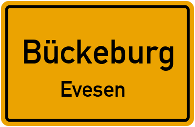 Ortsschild Bückeburg Evesen
