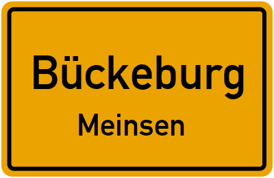 Ortsschild Bückeburg Meinsen