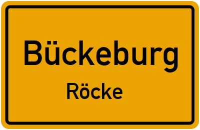 Ortsschild Bückeburg Röcke
