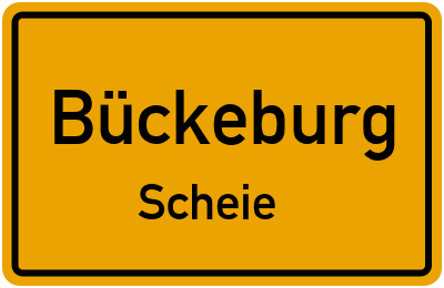 Ortsschild Bückeburg Scheie