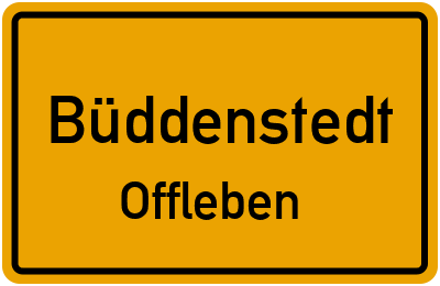 Ortsschild Büddenstedt Offleben