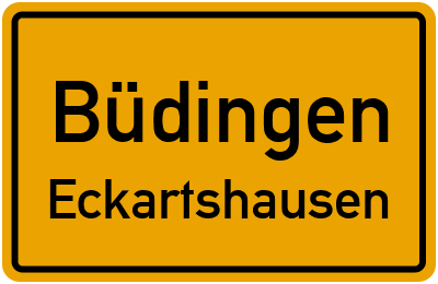 Ortsschild Büdingen Eckartshausen