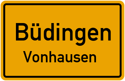 Ortsschild Büdingen Vonhausen