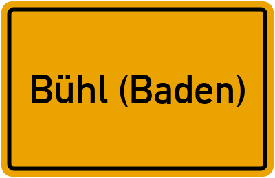 Ortsschild von Stadt Bühl (Baden) in Baden-Württemberg