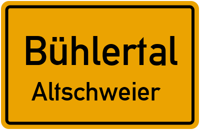 Straßenverzeichnis Bühlertal Altschweier