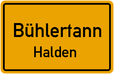Straßenverzeichnis Bühlertann Halden