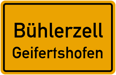 Straßenverzeichnis Bühlerzell Geifertshofen