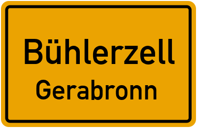 Straßenverzeichnis Bühlerzell Gerabronn