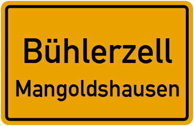 Straßenverzeichnis Bühlerzell Mangoldshausen