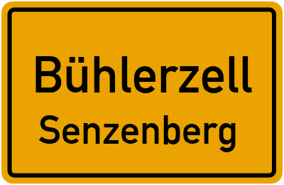 Ortsschild Bühlerzell Senzenberg