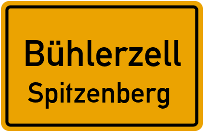 Ortsschild Bühlerzell Spitzenberg