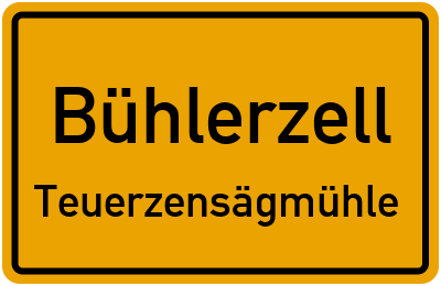 Straßenverzeichnis Bühlerzell Teuerzensägmühle