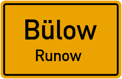 Straßenverzeichnis Bülow Runow