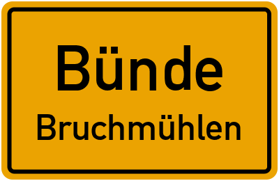 Straßenverzeichnis Bünde Bruchmühlen