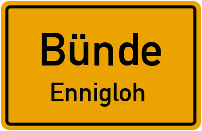 Straßenverzeichnis Bünde Ennigloh