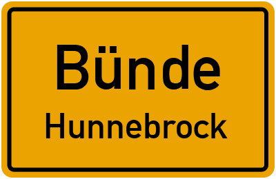 Straßenverzeichnis Bünde Hunnebrock
