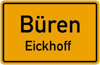 Straßenverzeichnis Büren Eickhoff