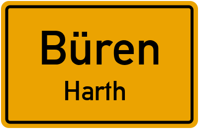 Straßenverzeichnis Büren Harth