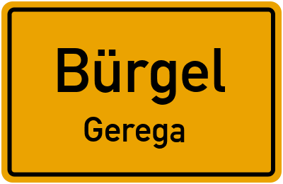 Straßenverzeichnis Bürgel Gerega