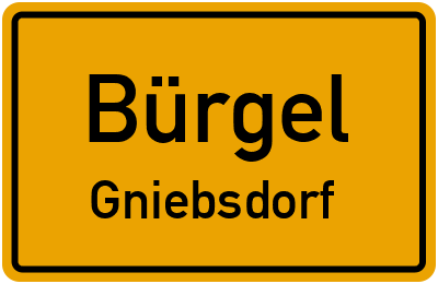Straßenverzeichnis Bürgel Gniebsdorf